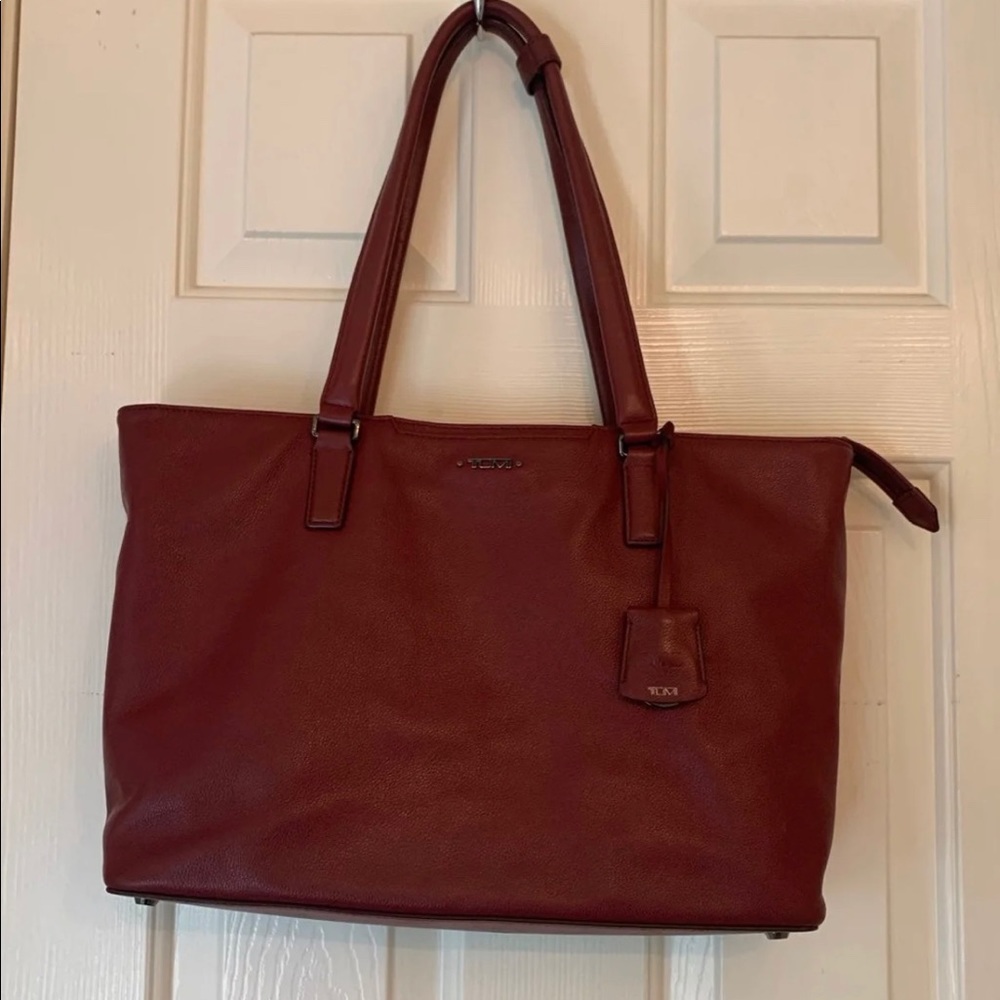 Tumi Leather Business Laptop Tote